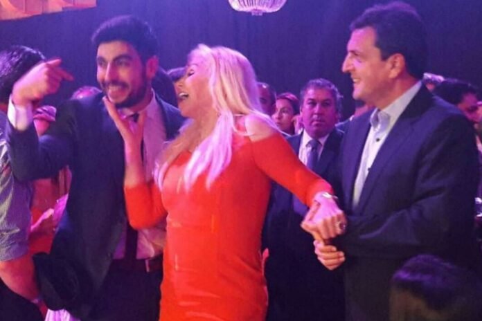 Moyano, Susana y Massa, anoche en la fiesta del gremio del peaje